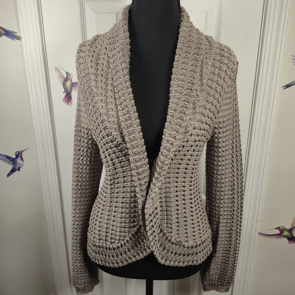INC International Concepts Cozy Contemporary Chic Shawl Collar Cardigan M